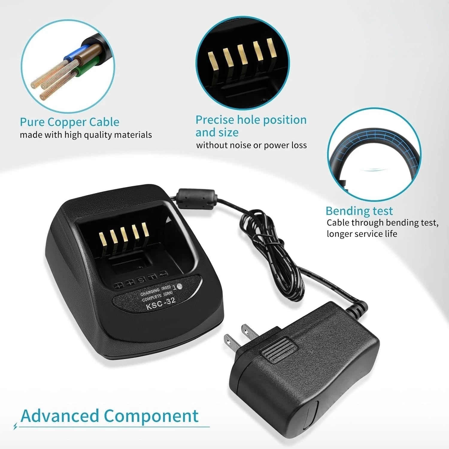 KSC-32 Rapid Charger For TK2260 TK3260 TK2180 TK3180 NX5200 NX200 Radio